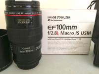 Canon EF 100m f/2.8L IS USM Macro Lens