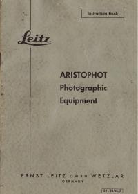 Leitz Aristophot Instructions 1954 Leitz Aristophot Instructions 1954