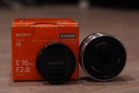 Sony Pancake Lens 16mm f/2.8 Autofocus With Original Box & Both Caps