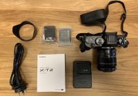 Fujifilm X-T2 with 18-55mm lens and accessories