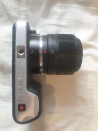 BMPCC with Lumix 25mm f1.7 and other accessories 