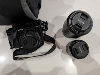 Sony a6400 with lenses and bag