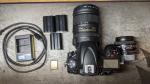 Nikon D800e with 28-300mm, 50mm 1.4D, bag and tripod