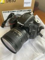 Nikon D610 camera body with Nikkor 24-85 mm lens 