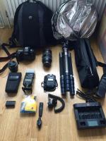 Canon 5D Mark III, 2 lenses, tripod and more