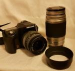 Pentax K100 D Super DSLR 18-50mm+75-300 Lens Kit